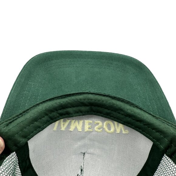 Jameson Logo Snapback Trucker Hat –Emerald Green Mesh Adjustable Cap Minimalist - Picture 12 of 12